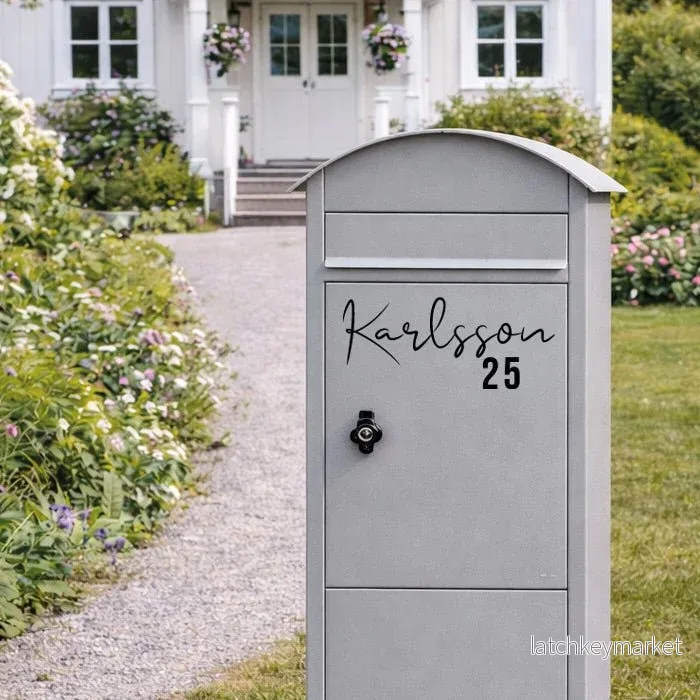 Brevlådesticker med namn och nummer - Bild 3