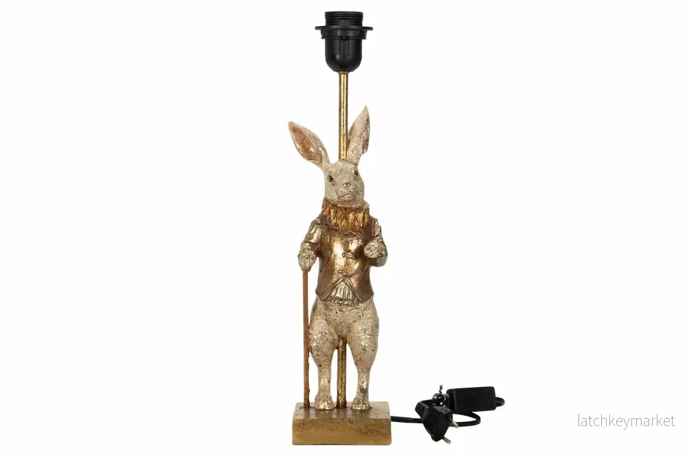 Bordslampa Figur Lampfot Kanin Polyresin 10x43cm Bordslampa Figur Lampfot Kanin Polyresin 10x43cm