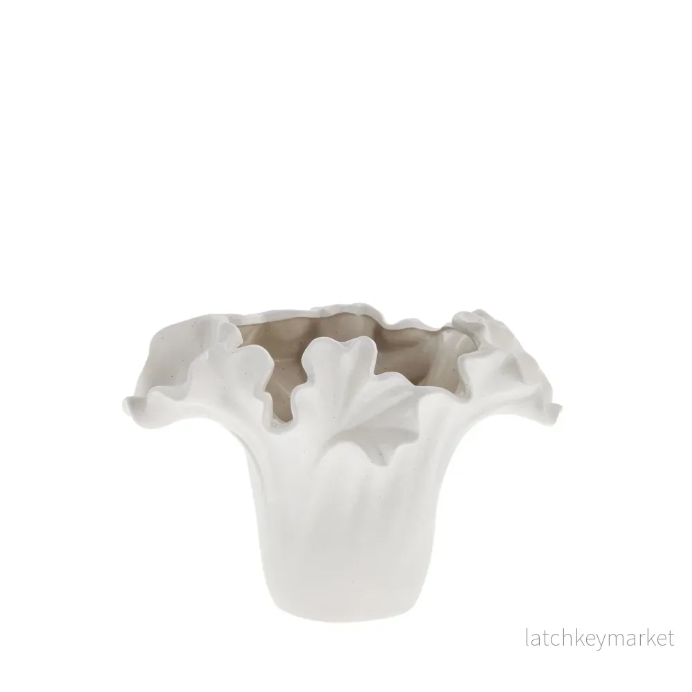 Isolde vas H17,4 cm. vit - Bild 2