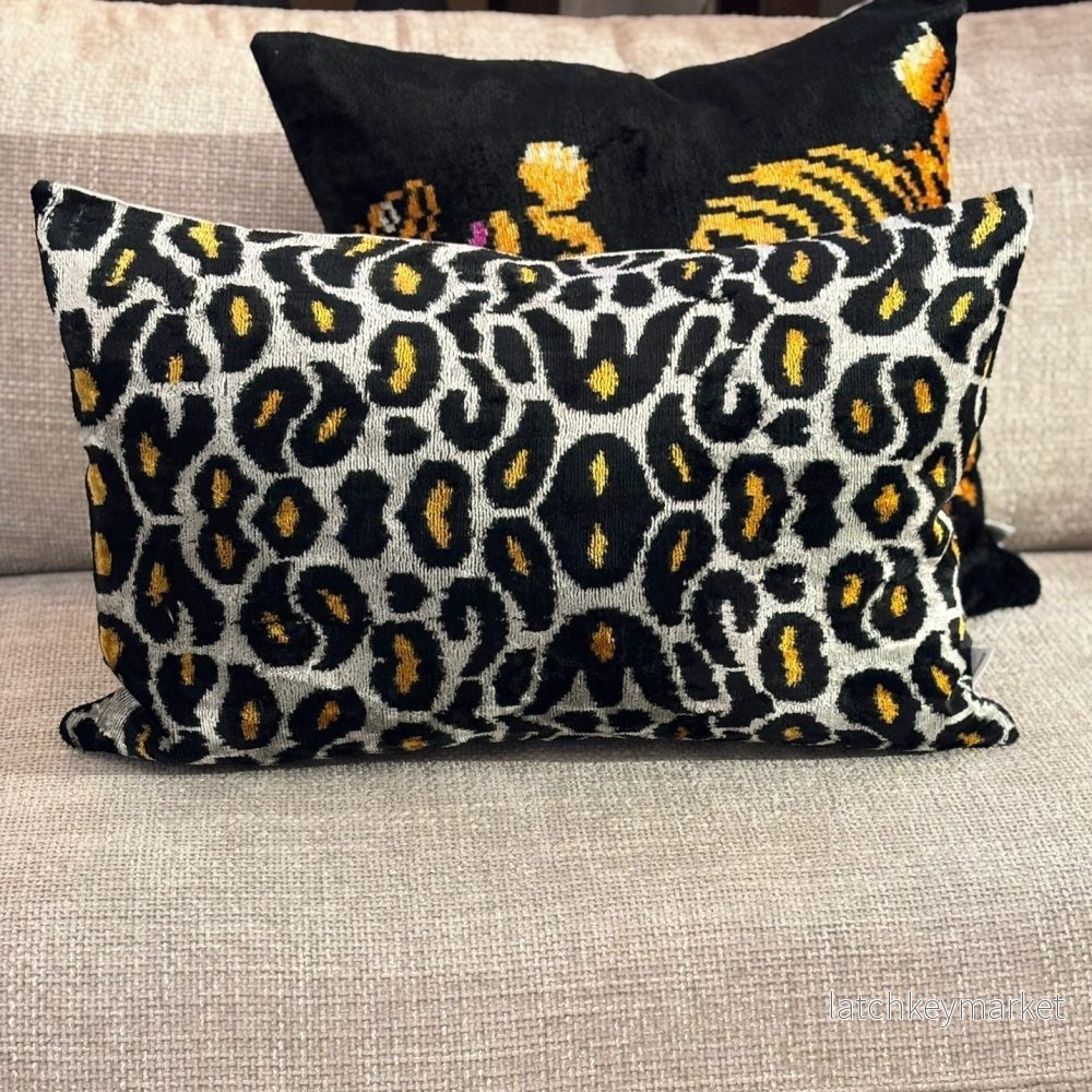 Kuddfodral silkessammet Les Ottomans Leopard - Bild 2