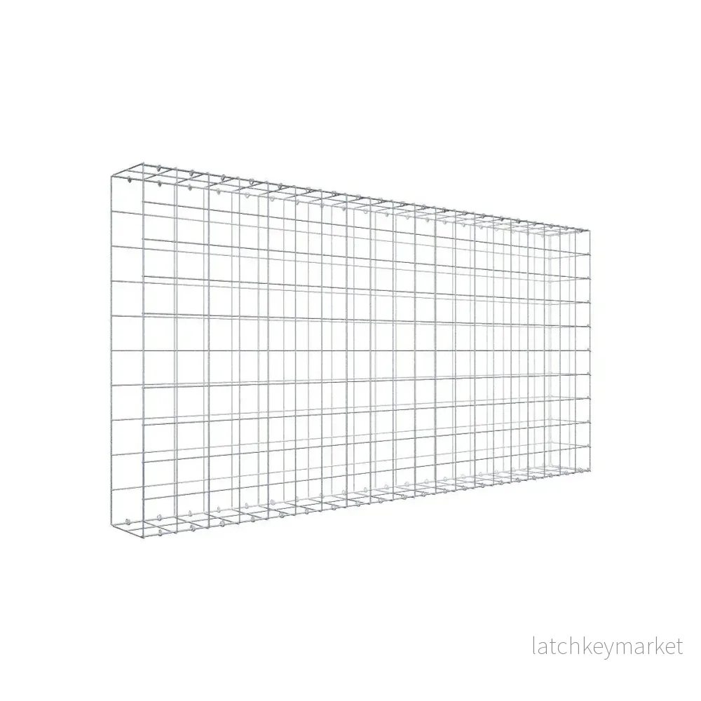 Typ 2 påbyggnadsgabion 200 cm x 100 cm x 20 cm (L x H x D), maskstorlek 10 cm x 10 cm, C-ring Typ 2 påbyggnadsgabion 200 cm x 100 cm x 20 cm (L x H x D), maskstorlek 10 cm x 10 cm, C-ring