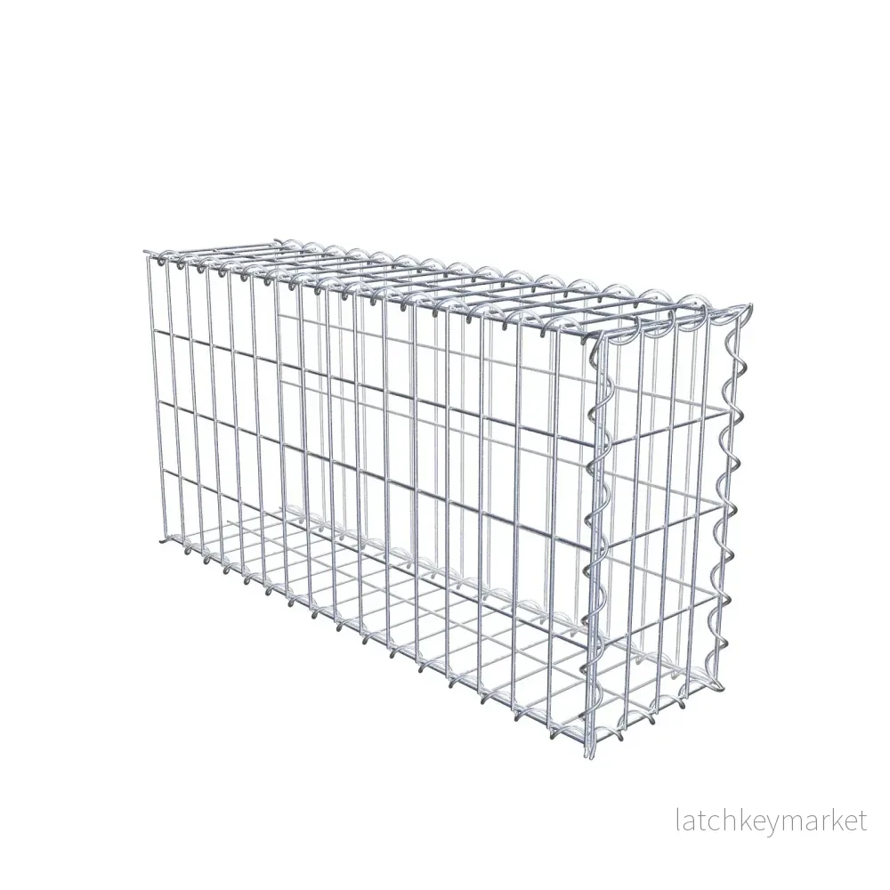 Extra gabion typ 2 80 cm x 40 cm x 20 cm (L x H x D), maskstorlek 5 cm x 10 cm, spiral Extra gabion typ 2 80 cm x 40 cm x 20 cm (L x H x D), maskstorlek 5 cm x 10 cm, spiral