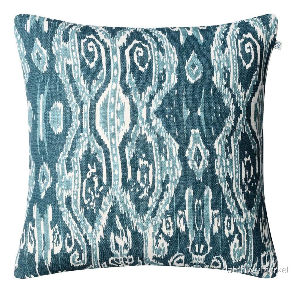 Ikat Madras Linen Cushion Cover 50x50