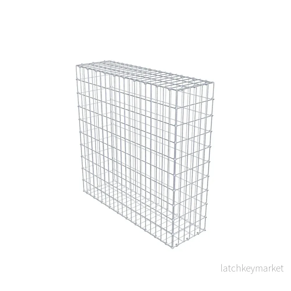 Gabion 100 cm x 100 cm x 30 cm (L x H x D), maskstorlek 5 x 10 cm, spiralring Gabion 100 cm x 100 cm x 30 cm (L x H x D), maskstorlek 5 x 10 cm, spiralring