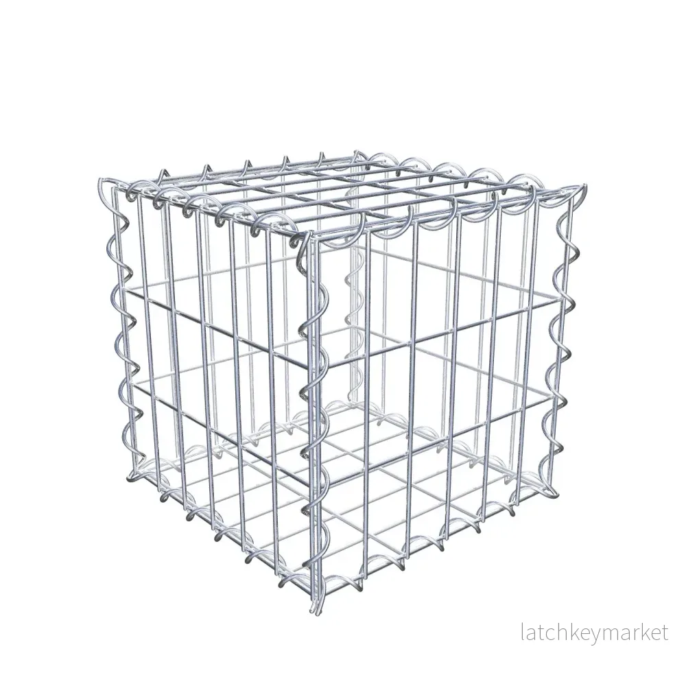Gabion 30 cm x 30 cm x 30 cm (L x H x D), maskstorlek 5 cm x 10 cm, spiral Gabion 30 cm x 30 cm x 30 cm (L x H x D), maskstorlek 5 cm x 10 cm, spiral