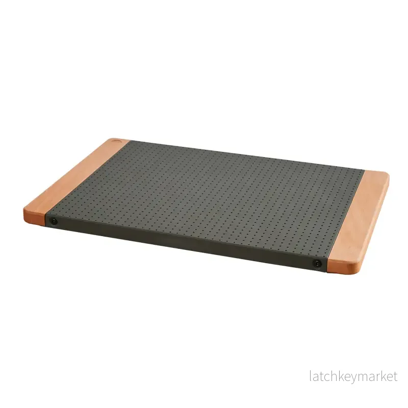 Kompakt campingbord, lätt aluminium och trä - Bild 2