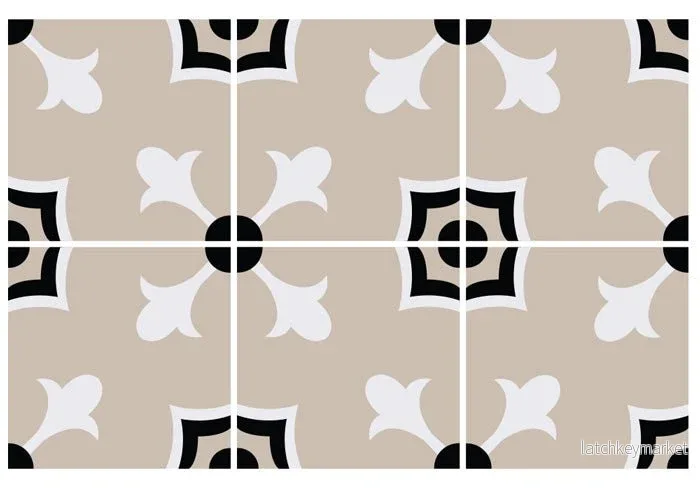 Kakeldekor marockansk beige & svart - Bild 3