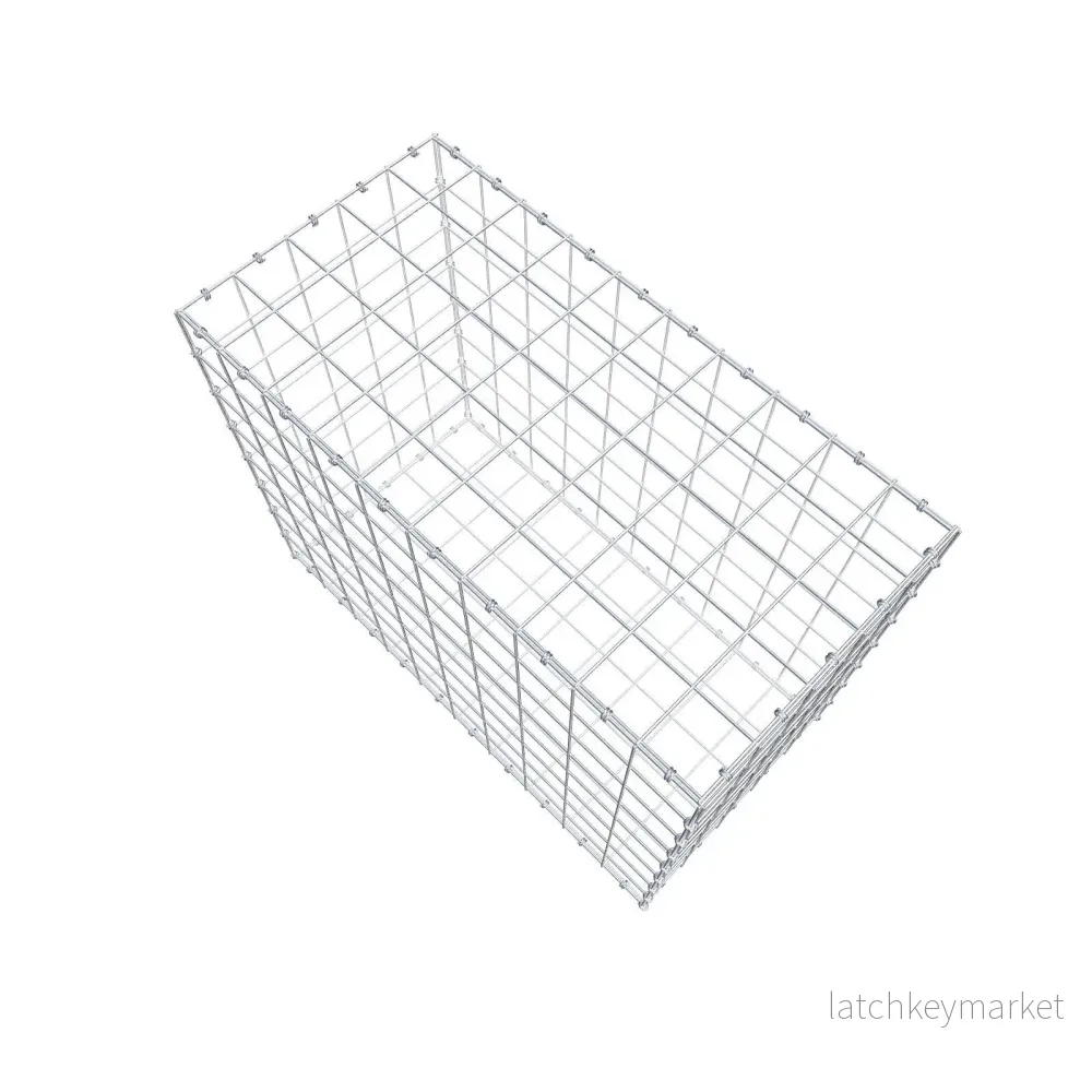 Gabion 100 cm x 80 cm x 50 cm (L x H x D), maskstorlek 10 x 10 cm, spiralring - Bild 3