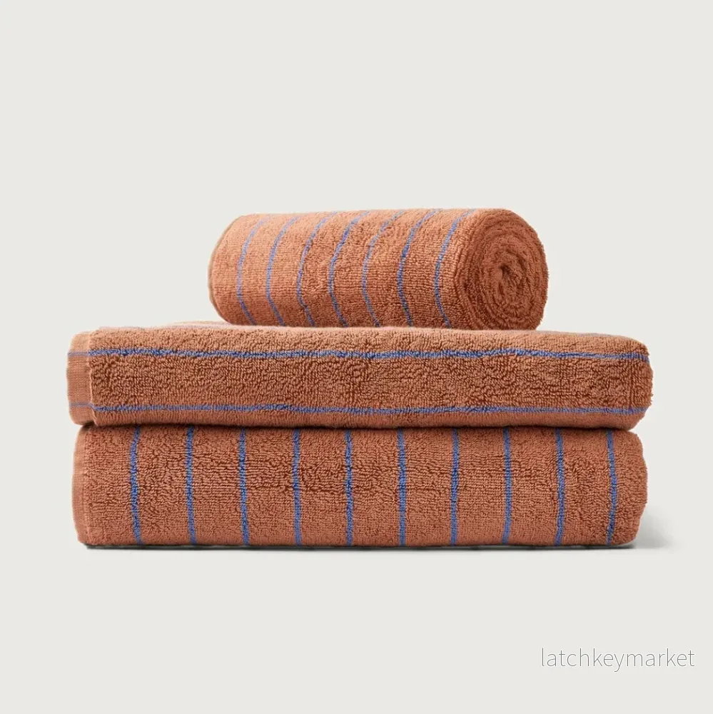 Bongusta Towels Camel & Ultramarine