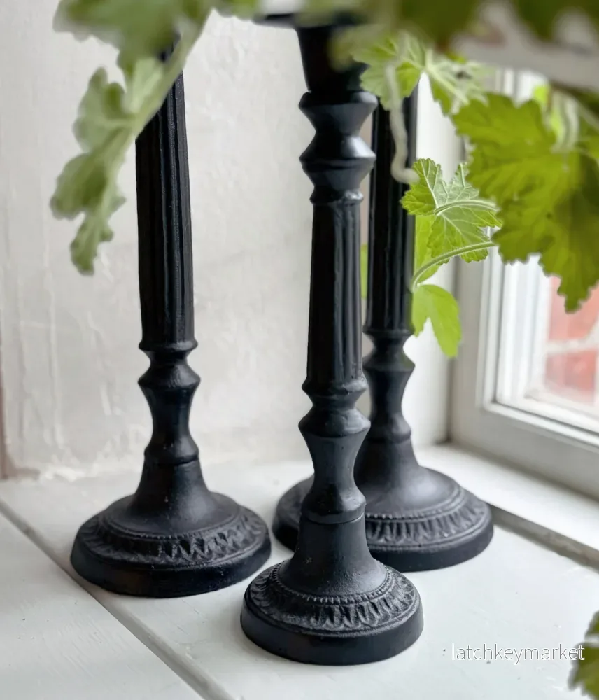 Ljusstake gjutjärn hög - Bild 3
