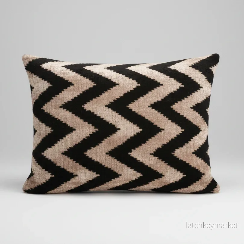 Kuddfodral silkessammet Les Ottomans Geometrisk Kuddfodral silkessammet Les Ottomans Geometrisk