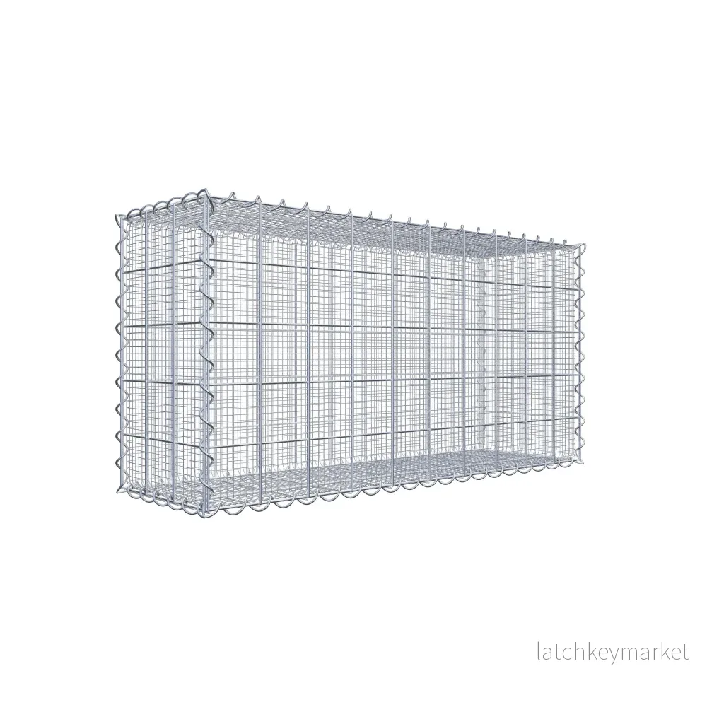 Sandgabion 100 cm x 50 cm x 30 cm (L x H x D), maskstorlek 10 cm x 10 cm, spiral