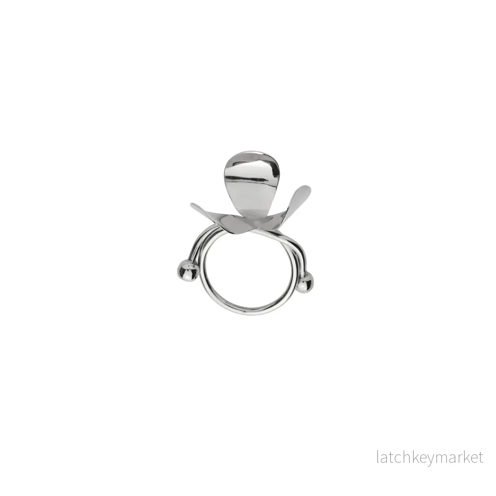 Sigrid servettring 5x2 cm. Silver - Bild 2