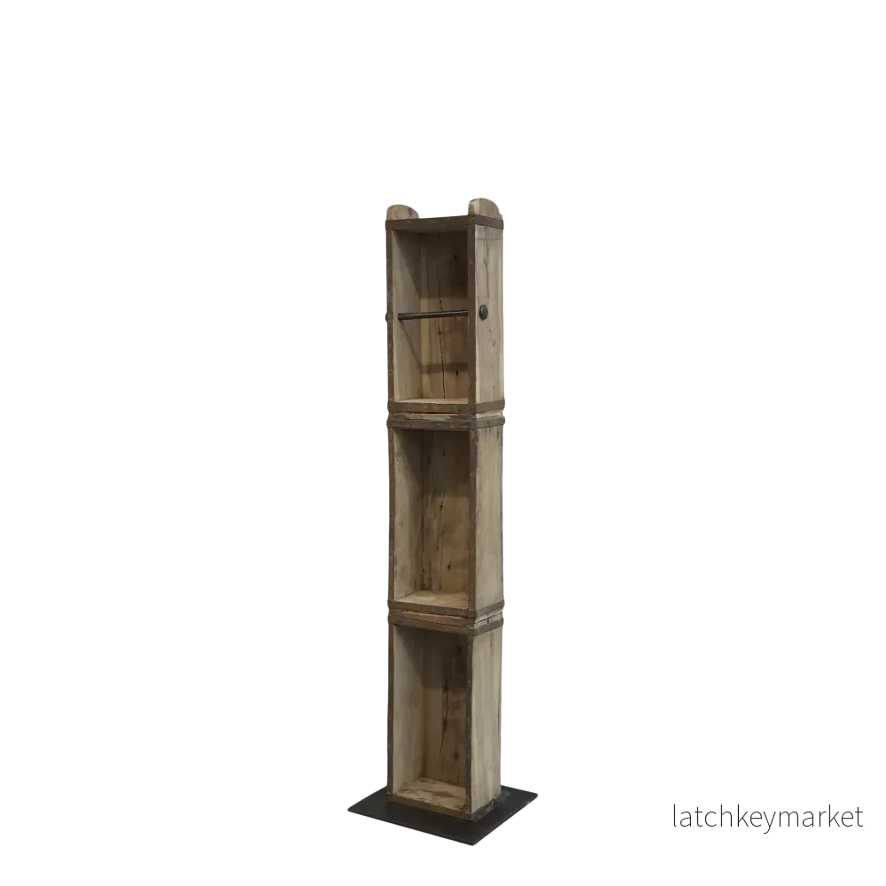 Badrumstillbehör Toalettpappershållare golv återvunnen murstensform H82/L14/B8 cm Badrumstillbehör Toalettpappershållare golv återvunnen murstensform H82/L14/B8 cm