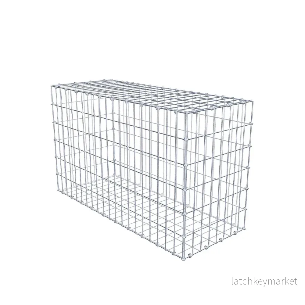 Gabion 100 cm x 60 cm x 40 cm (L x H x D), maskstorlek 5 x 10 cm, spiralring Gabion 100 cm x 60 cm x 40 cm (L x H x D), maskstorlek 5 x 10 cm, spiralring