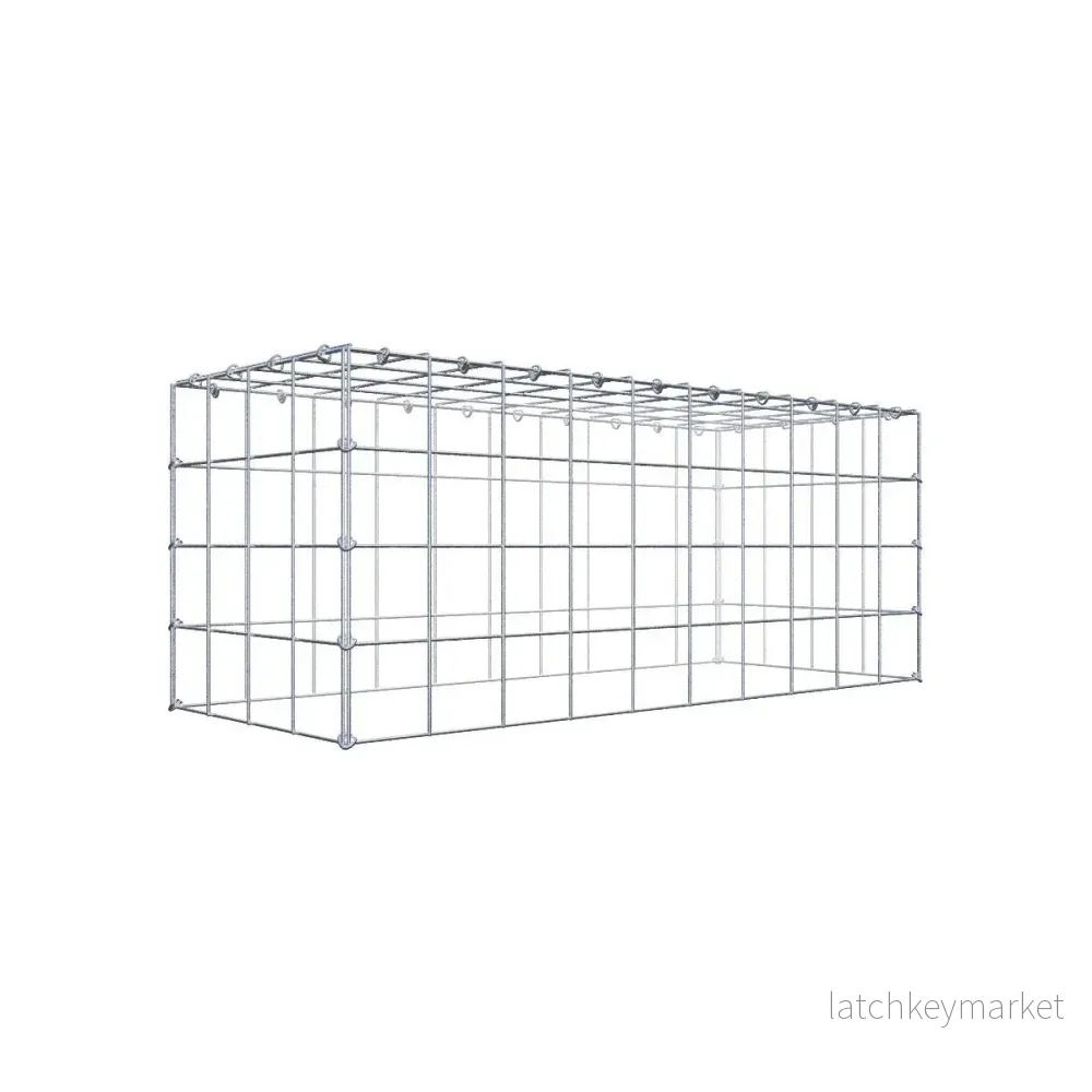 Typ 3 påbyggnadsgabion 100 cm x 40 cm x 40 cm (L x H x D), maskstorlek 10 cm x 10 cm, C-ring Typ 3 påbyggnadsgabion 100 cm x 40 cm x 40 cm (L x H x D), maskstorlek 10 cm x 10 cm, C-ring