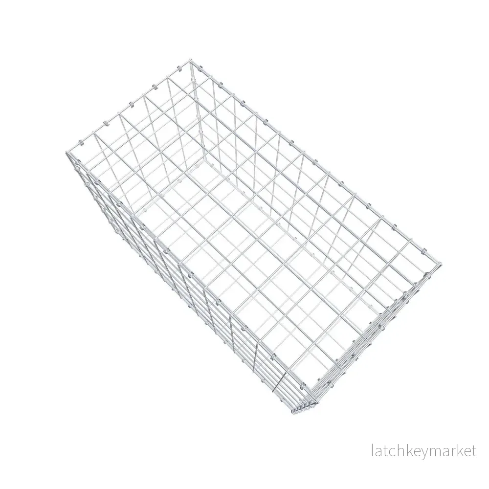 Gabion 100 cm x 60 cm x 50 cm (L x H x D), maskstorlek 10 x 10 cm, spiralring - Bild 3