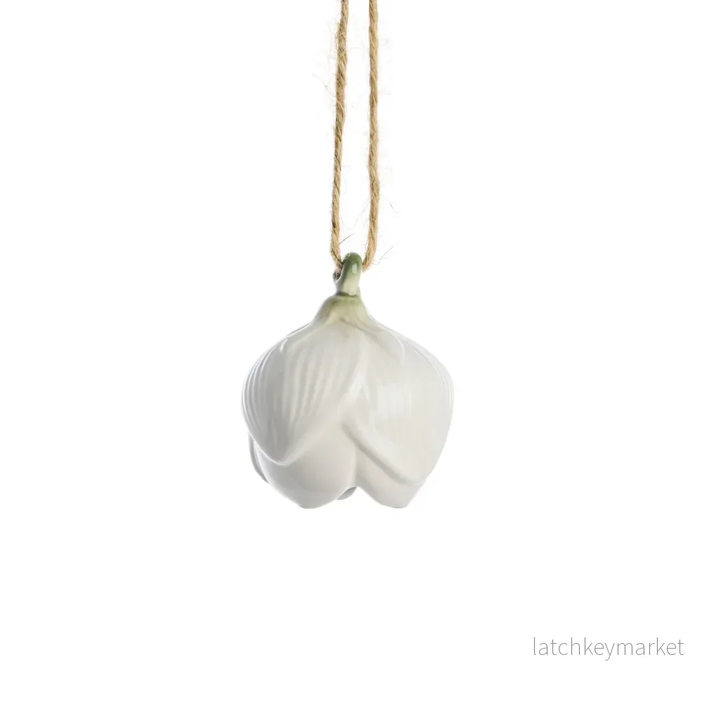 Dehlia set med 2 blomdekorationer Off White - Bild 3