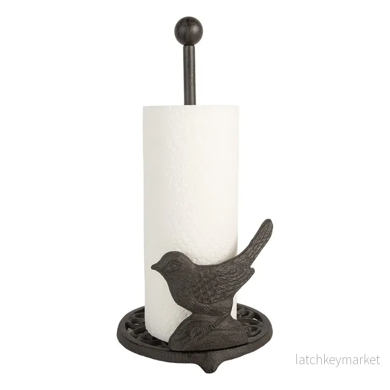 Köksrullehållare Fågel Ø 17×33 cm Brun Metall REA Köksrullehållare Fågel Ø 17×33 cm Brun Metall REA