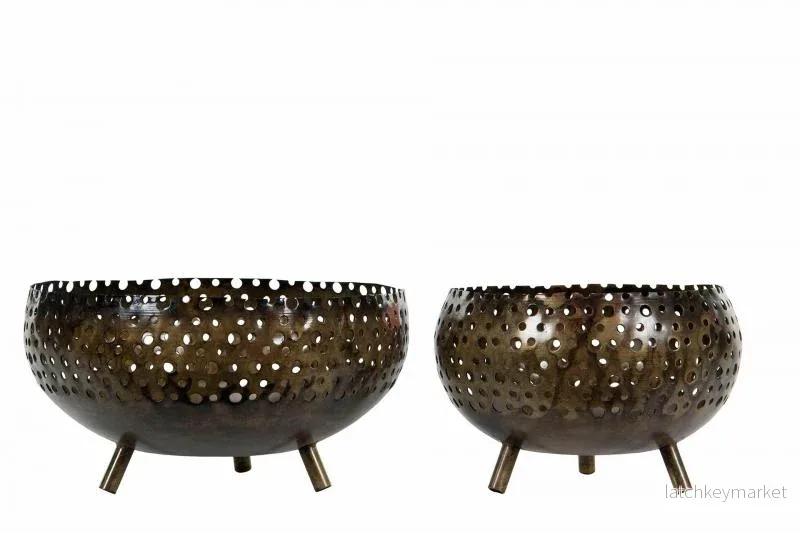 Ljuslykta Twinkle Fot Antik Brun Ø20x11cm 2-pack REA Ljuslykta Twinkle Fot Antik Brun Ø20x11cm 2-pack REA