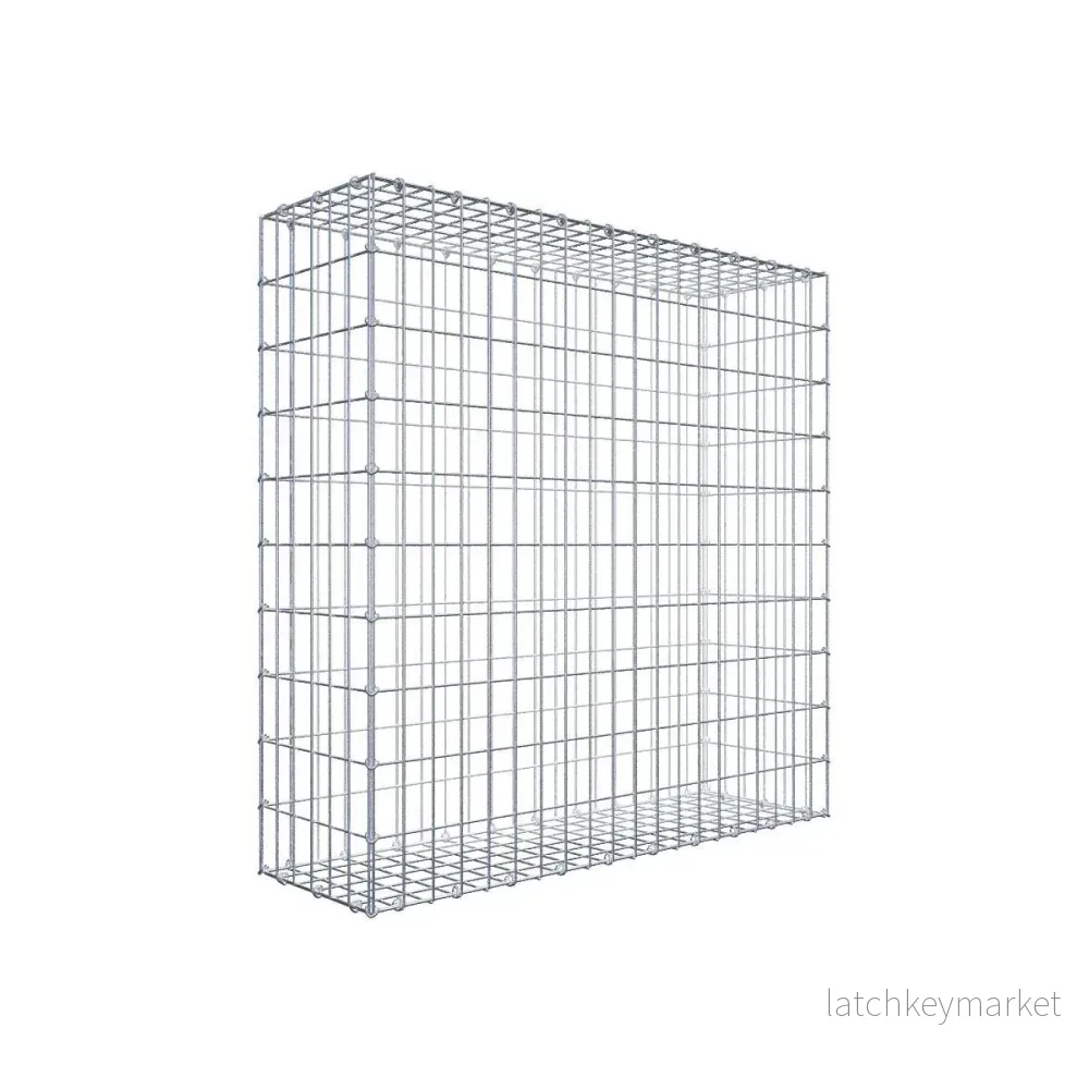 Gabion 100 cm x 100 cm x 30 cm (L x H x D), maskstorlek 5 cm x 10 cm, C-ring Gabion 100 cm x 100 cm x 30 cm (L x H x D), maskstorlek 5 cm x 10 cm, C-ring