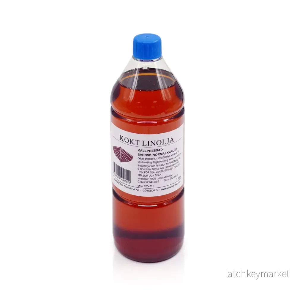 Linolja kokt kallpressad