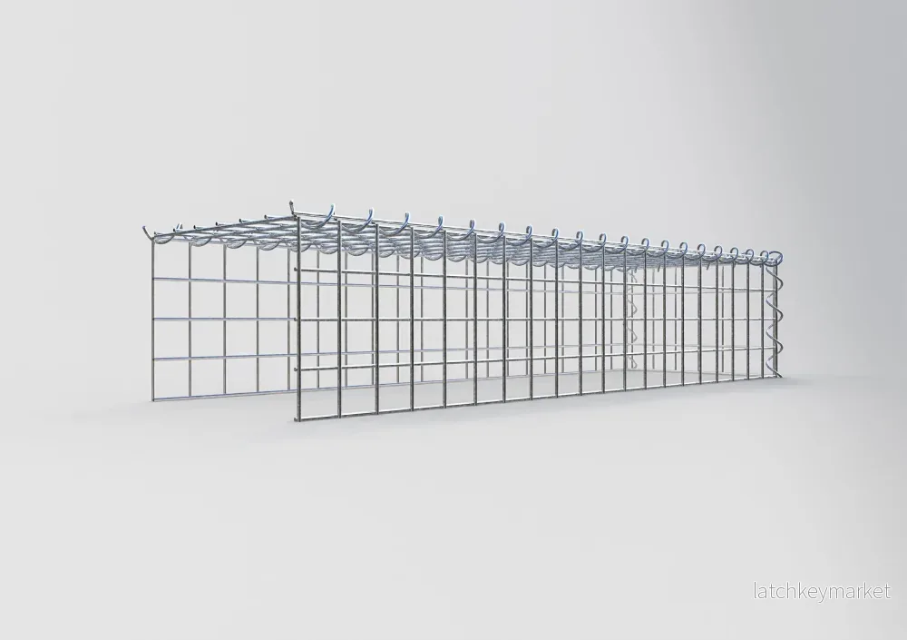 Extra gabion typ 4 100 cm x 20 cm x 30 cm (L x H x D), maskstorlek 5 cm x 5 cm, spiral - Bild 2