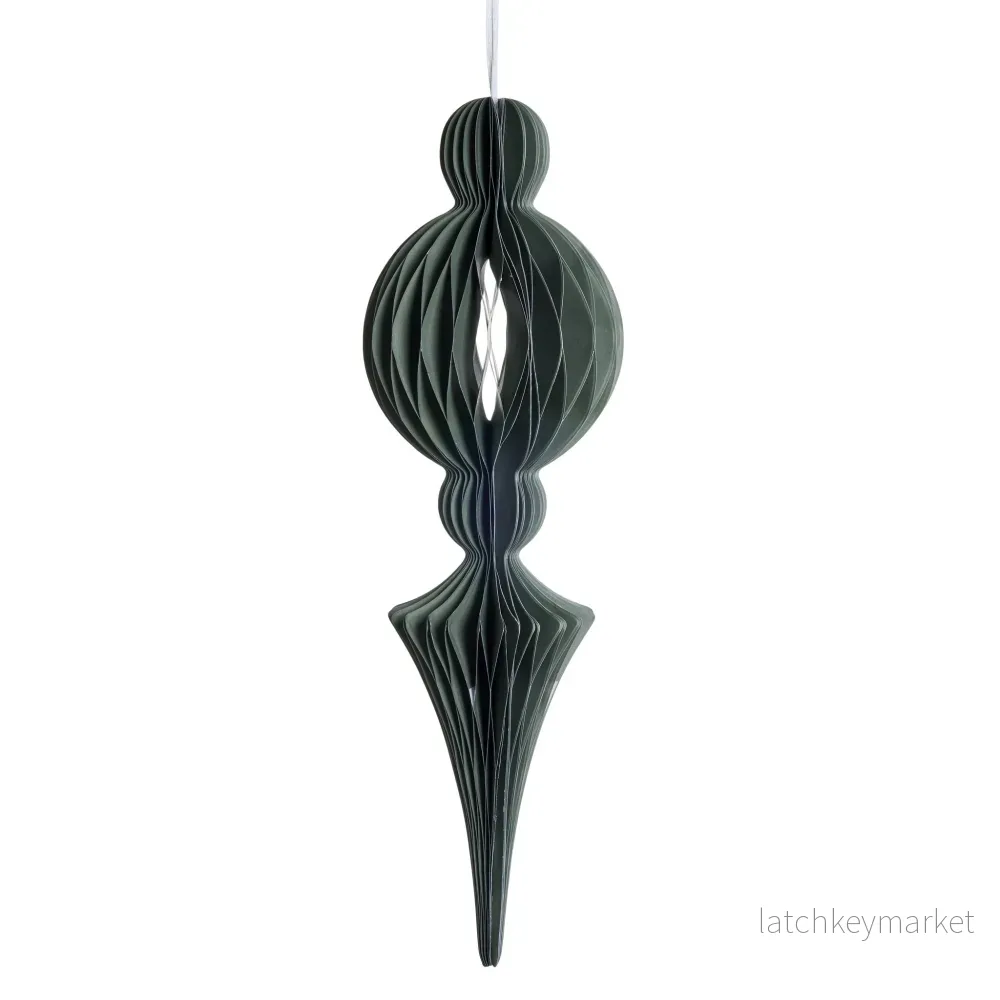 Poelle ornament H40 cm. grön Poelle ornament H40 cm. grön