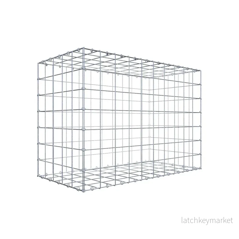 Gabion 100 cm x 70 cm x 50 cm (L x H x D), maskstorlek 10 cm x 10 cm, C-ring