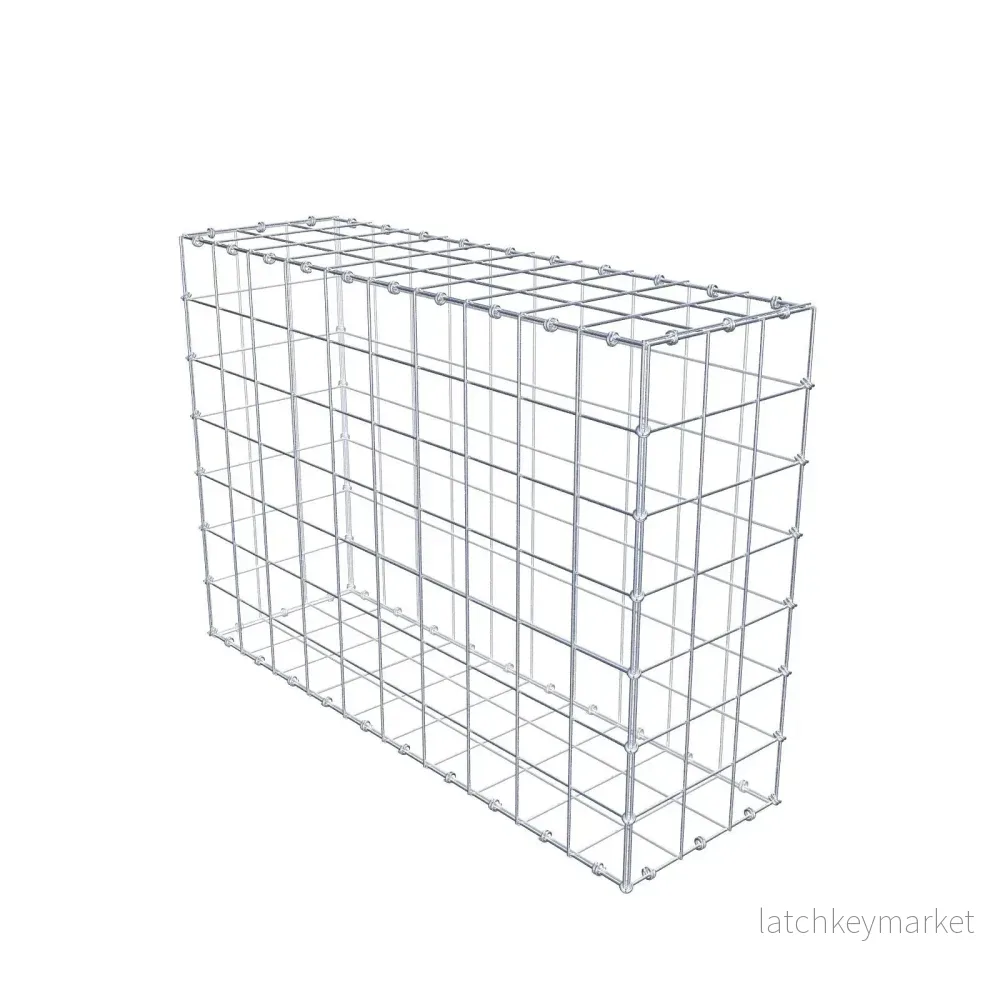 Gabion 100 cm x 70 cm x 30 cm (L x H x D), maskstorlek 10 x 10 cm, spiralring Gabion 100 cm x 70 cm x 30 cm (L x H x D), maskstorlek 10 x 10 cm, spiralring