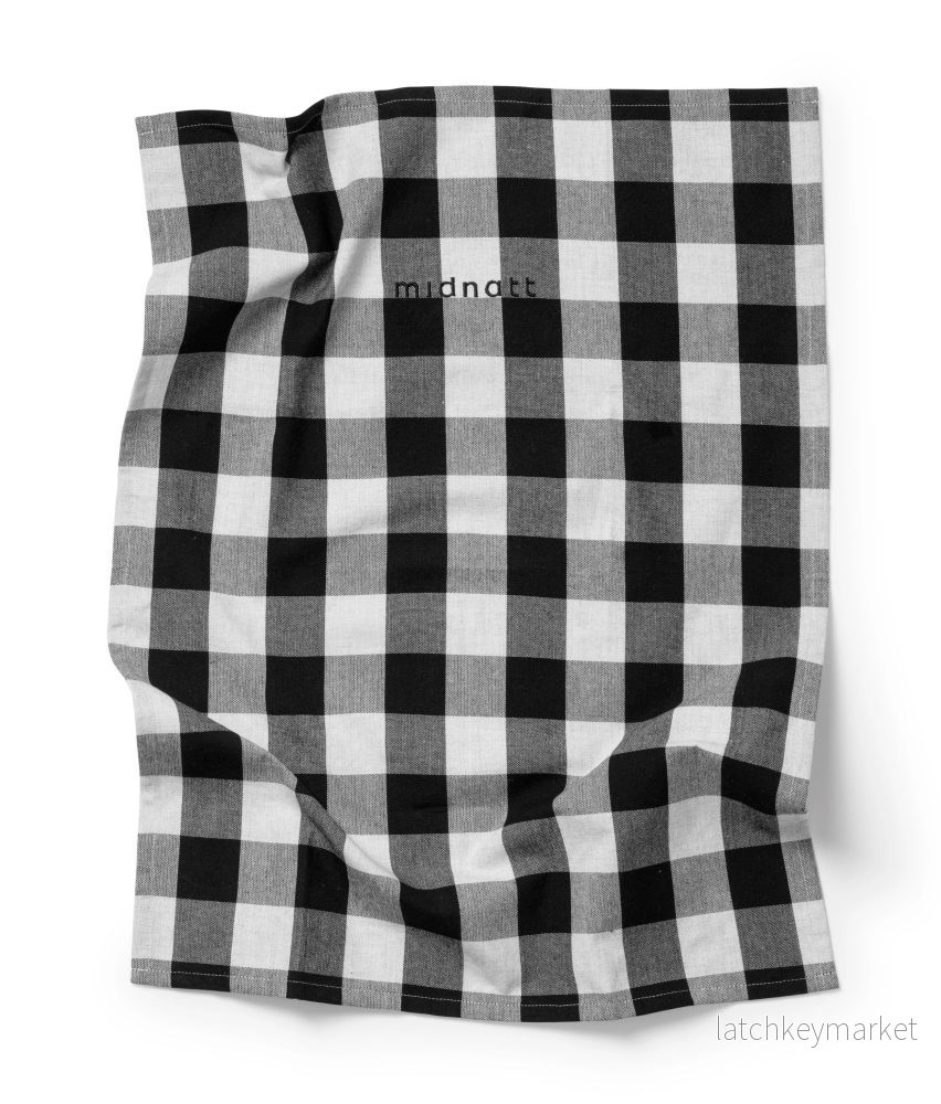 Midnatt Tea Towel Black / White Midnatt Tea Towel Black / White