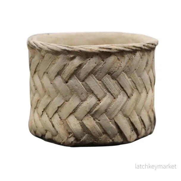 Blomkruka med korgmönster H11,5 / Ø13,5 cm antik 1 st REA Blomkruka med korgmönster H11,5 / Ø13,5 cm antik 1 st REA