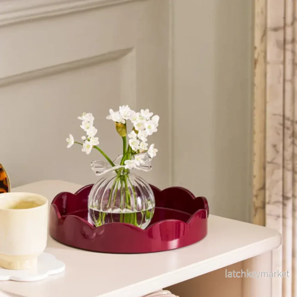 Scalloped Small Round Tray Cherry - Bild 2