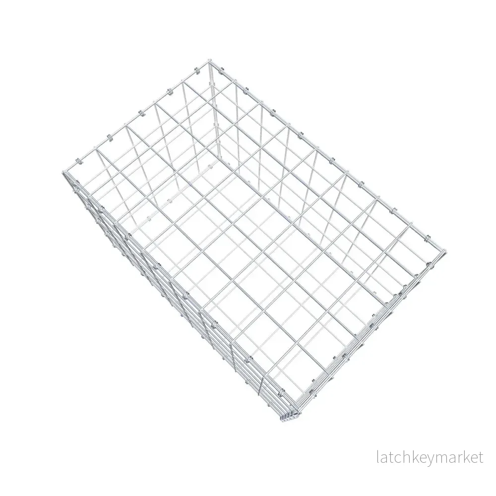 Gabion 80 cm x 50 cm x 50 cm (L x H x D), maskstorlek 10 x 10 cm, spiralring - Bild 3
