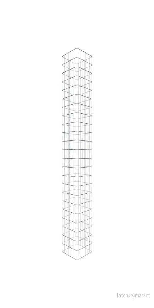Gabionpelare vinkelrät 37 cm x 37 cm, 230 cm höjd, MW 5 cm x 10 cm Gabionpelare vinkelrät 37 cm x 37 cm, 230 cm höjd, MW 5 cm x 10 cm