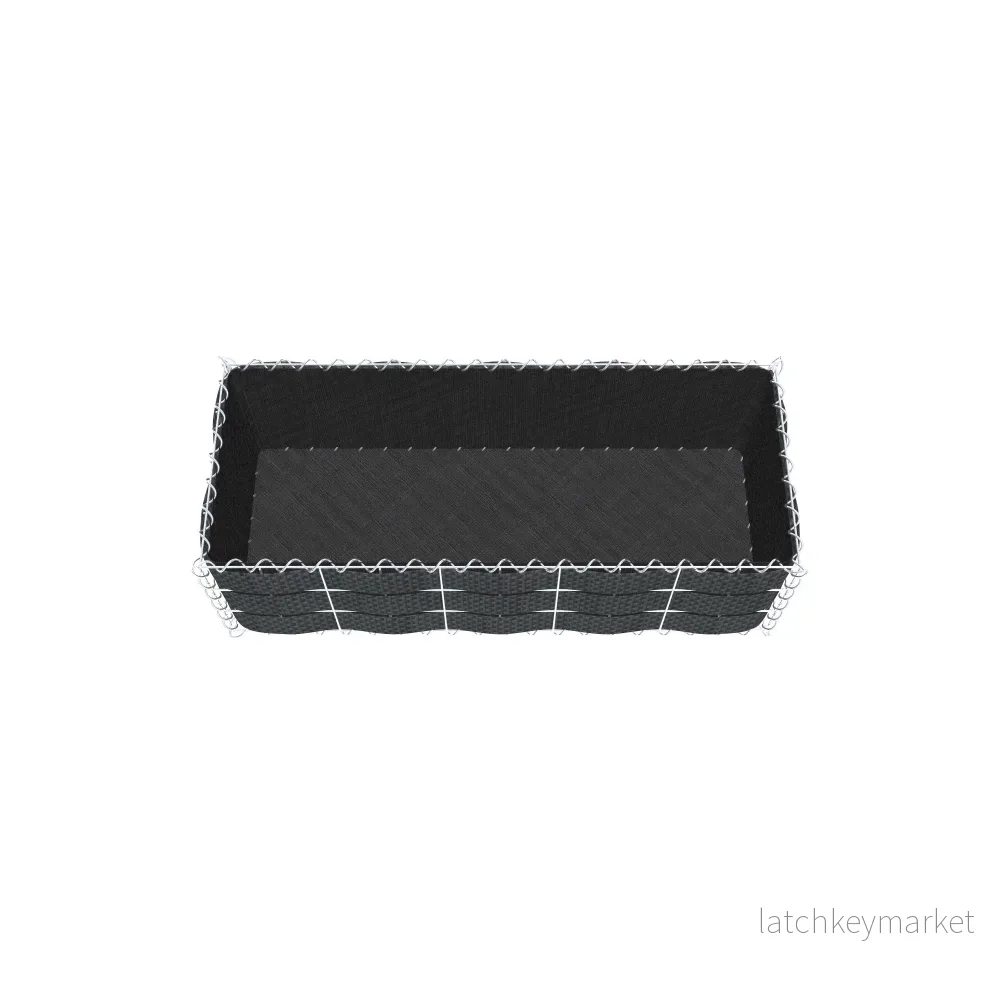 Grön gabion med fleece & insynsskydd 100 cm x 30 cm x 40 cm (L x H x D), maskstorlek 10 cm x 10 cm, spiral - Bild 3