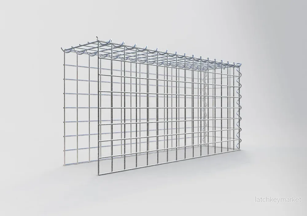 Extra gabion typ 4 80 cm x 40 cm x 20 cm (L x H x D), maskstorlek 5 cm x 5 cm, spiral - Bild 2