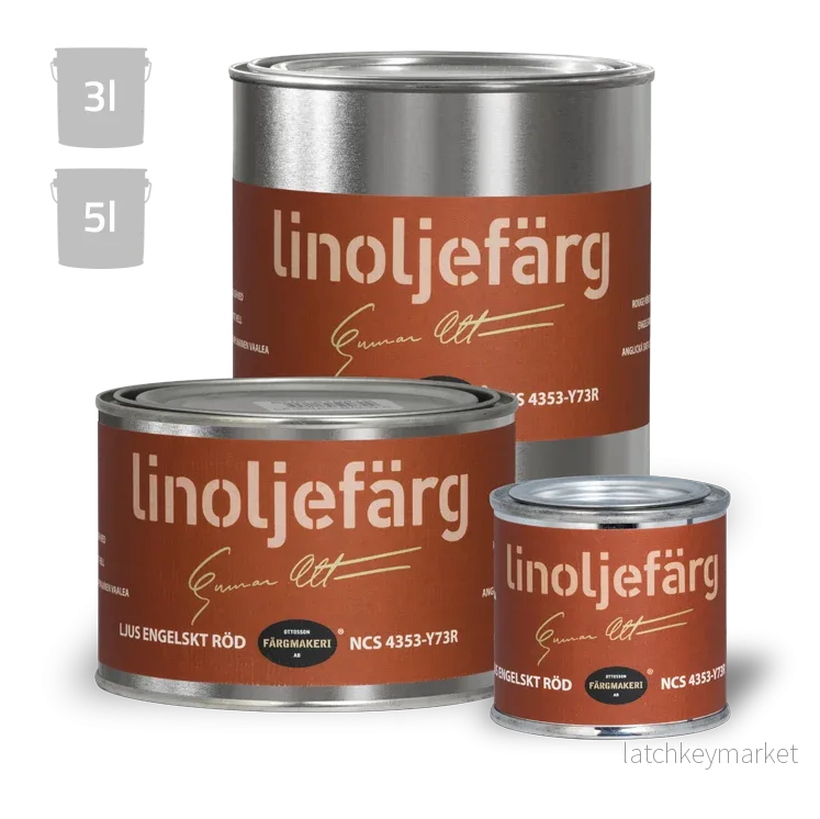 Ljus Engelskt Röd Linoljefärg Ottossons Ljus Engelskt Röd Linoljefärg Ottossons