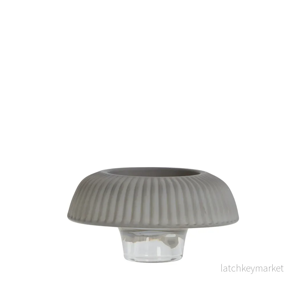 Dormia ljushållare H5,5 Ø10 cm. mørkegrå Dormia ljushållare H5,5 Ø10 cm. mørkegrå