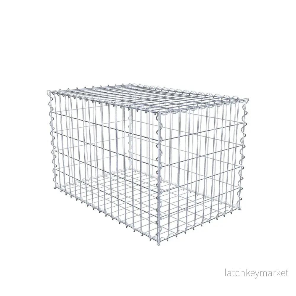 Gabion 80 cm x 50 cm x 50 cm (L x H x D), maskstorlek 5 cm x 10 cm, spiral