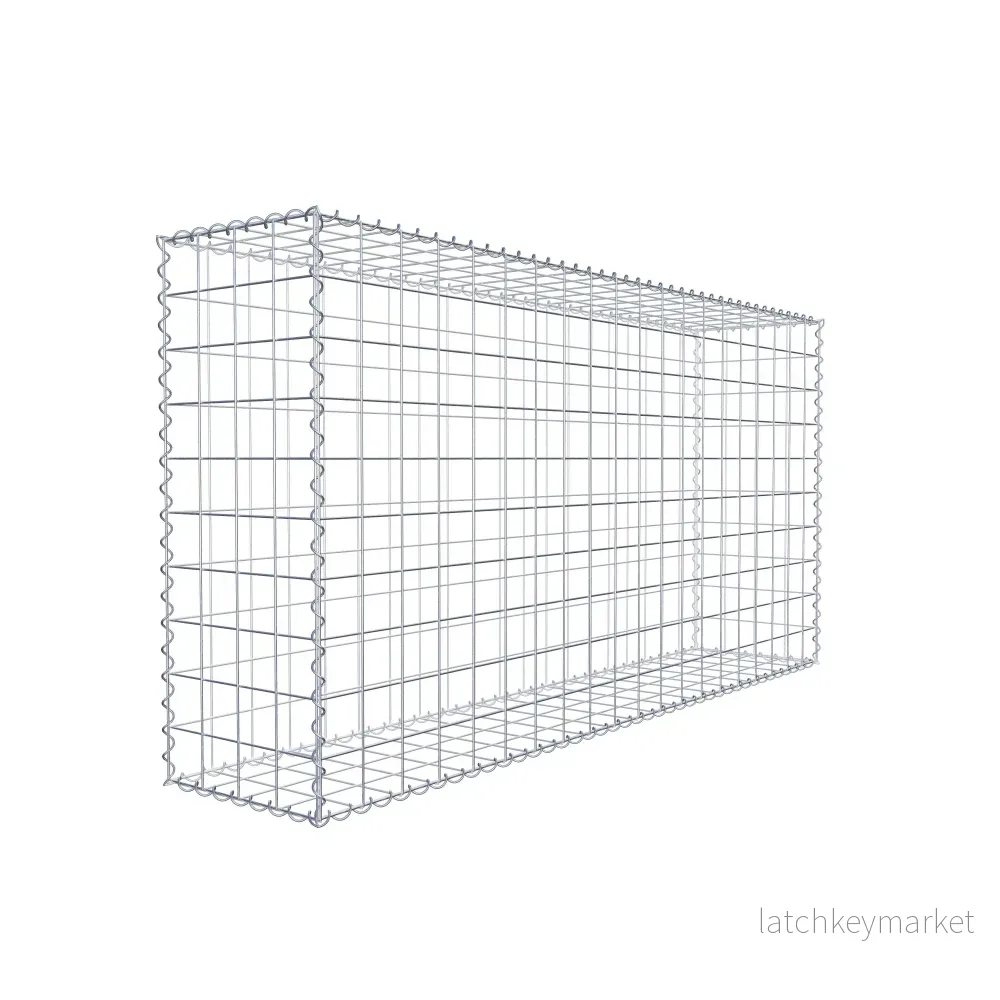 Gabion 200 cm x 100 cm x 40 cm (L x H x D), maskstorlek 10 cm x 10 cm, spiral - Bild 3