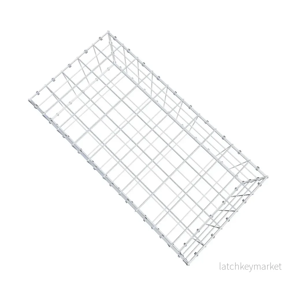 Gabion 100 cm x 30 cm x 50 cm (L x H x D), maskstorlek 10 x 10 cm, spiralring - Bild 3