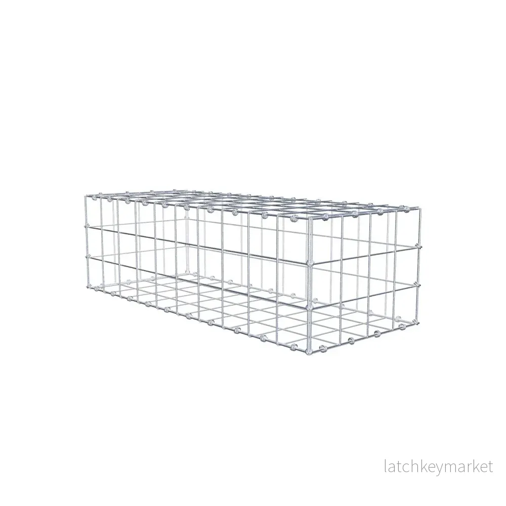 Gabion 100 cm x 30 cm x 40 cm (L x H x D), maskstorlek 10 x 10 cm, spiralring Gabion 100 cm x 30 cm x 40 cm (L x H x D), maskstorlek 10 x 10 cm, spiralring