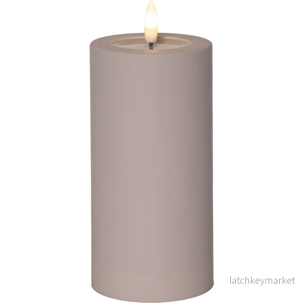 Batteridrivet LED Blockljus UTOMHUS Flamme Soft Beige 17,5 cm Batteridrivet LED Blockljus UTOMHUS Flamme Soft Beige 17,5 cm