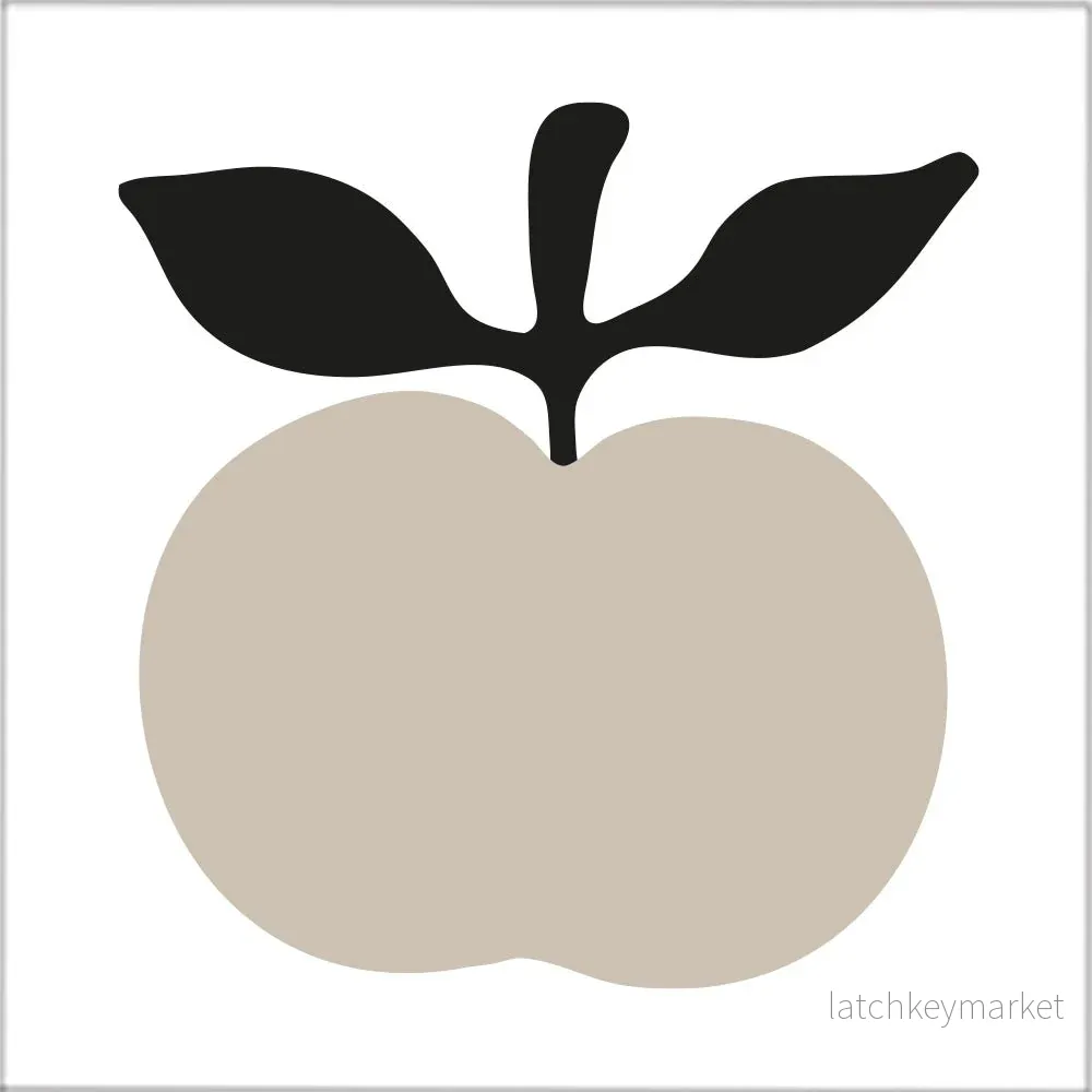 Kakeldekor äpplen beige - Bild 2