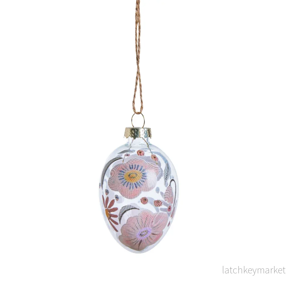 Feanne påskdekoration H7 cm. ljusrosa glas