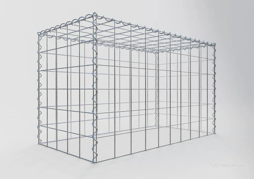Extra gabion typ 3 100 cm x 60 cm x 50 cm (L x H x D), maskstorlek 10 cm x 10 cm, spiral - Bild 2