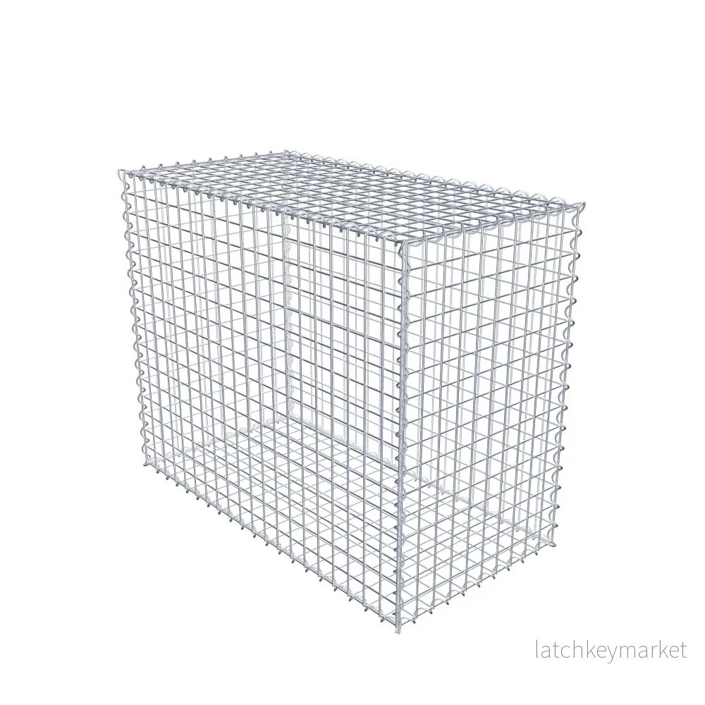 Gabion 100 cm x 80 cm x 50 cm (L x H x D), maskstorlek 5 cm x 5 cm, spiral - Bild 2