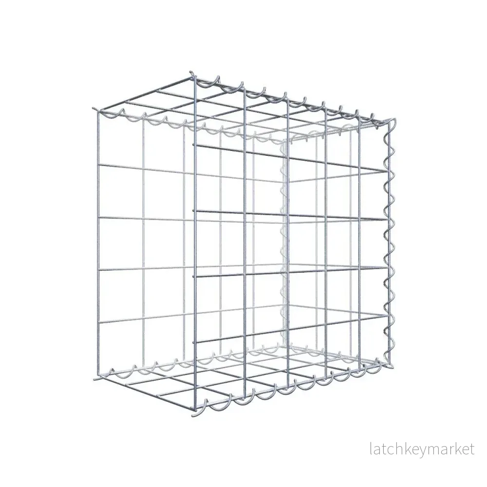 Extra gabion typ 2 50 cm x 50 cm x 30 cm (L x H x D), maskstorlek 10 cm x 10 cm, spiral Extra gabion typ 2 50 cm x 50 cm x 30 cm (L x H x D), maskstorlek 10 cm x 10 cm, spiral