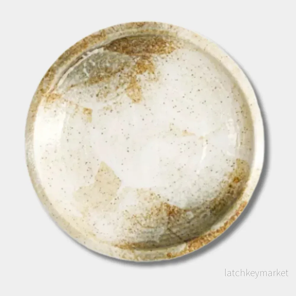 Tallrik Yukishino Vit/Brun TDS Ø24.8×3.5cm